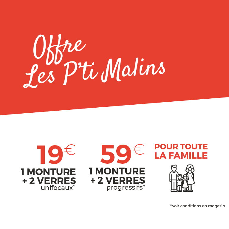 Offre Les P'ti malins Les P'ti Opticiens à Chambéry, Chasse-sur-Rhône et Bourg-lès-Valence